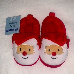 Jojo Maman Santa Slippers Size 2/3